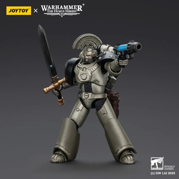 Warhammer The Horus Heresy Iron Warriors MKVI Tactical Sergeant with Power Sword and Plasma Pistol 1/18 Scale Action Figure