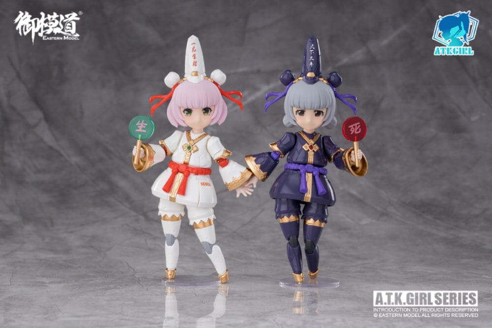 A.T.K. Girl Black and White Impermanence Set of 2 Figures 1/12 Scale Model Kit