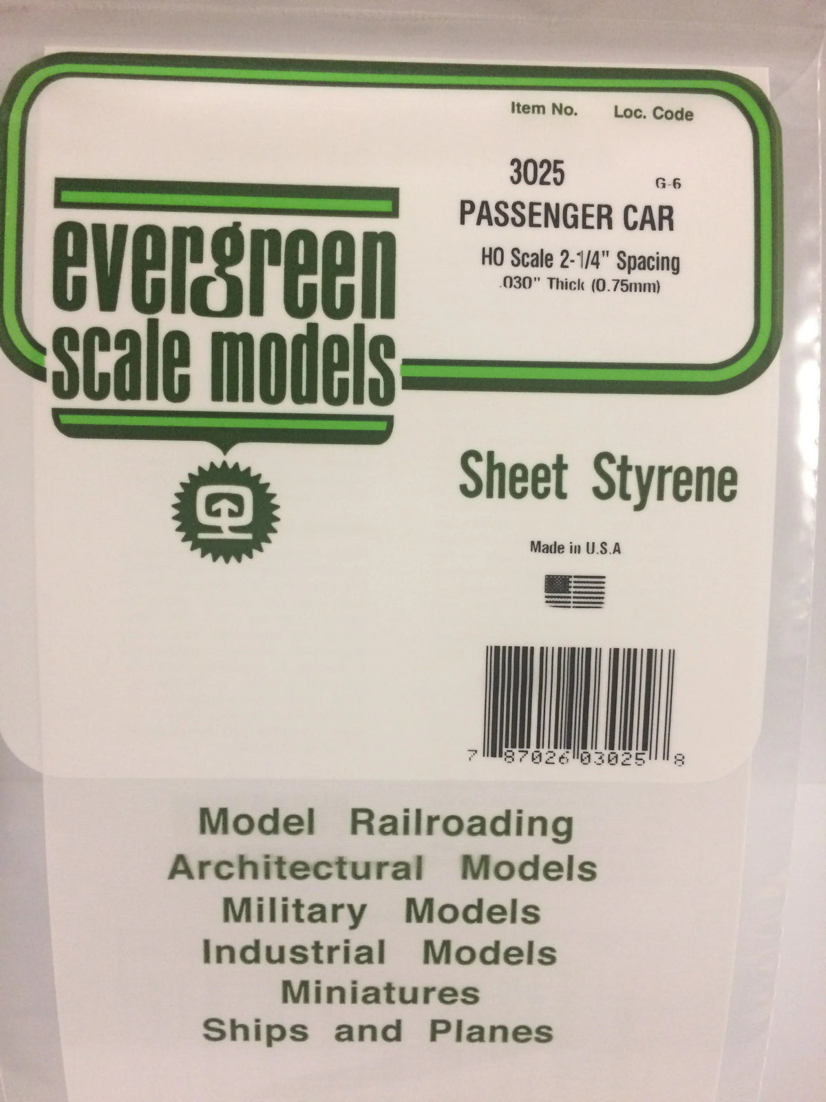 .030 x .025 Pass Car Siding