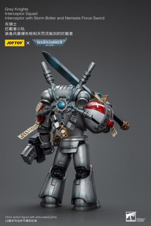 Warhammer 40K Grey Knights Interceptor Squad Interceptor with Storm Bolter and Nemesis Force Sword 1/18 Scale Figure