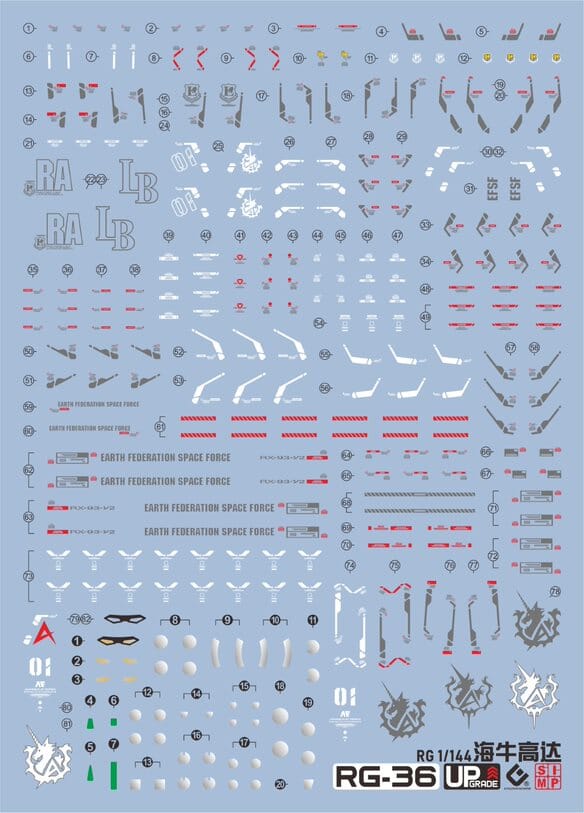 C57 RG Hi-v (Hi-Nu) Gundam Water Slide Decal
