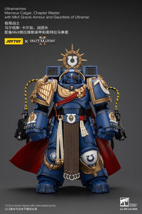 Warhammer 40,000 Space Marine 2 Ultramarines Marneus Calgar Chapter Master with MKX Gravis Armour and Gauntlets of Ultramar 1/18 Scale Action Figure