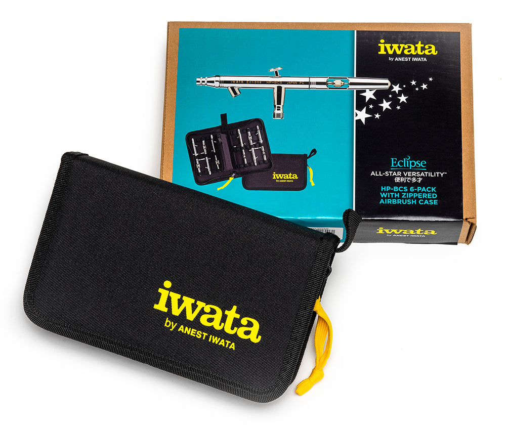 IWATA Eclipse HP-BCS 6-Pack with Zippered Airbrush Case