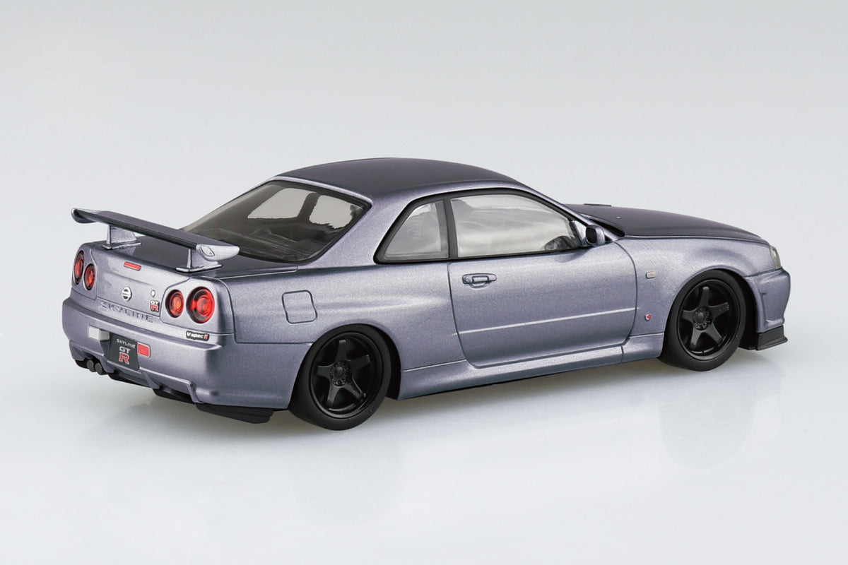 Aoshima 1/32 SNAP KIT #12CU-AS Nissan R34 Skyline GT-R Custom Wheel (Athlete Silver)