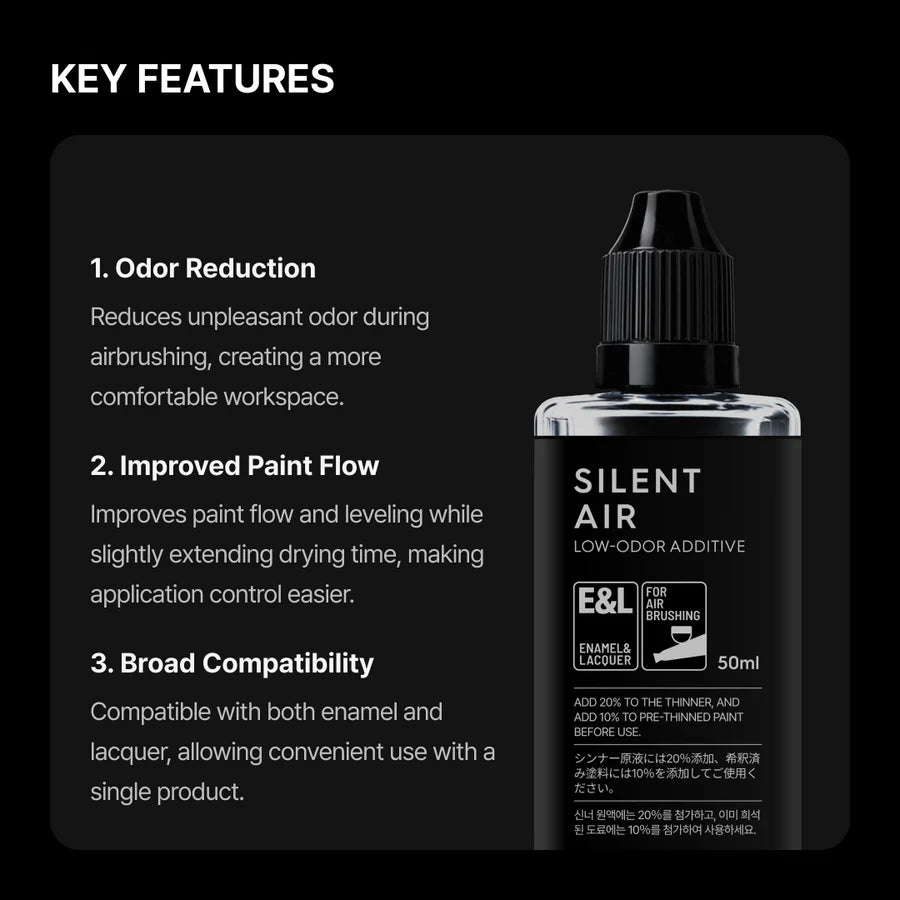 Gunprimer ST-A55-50 Silent Air (50ml) Low-Order Additive for Airbrushing