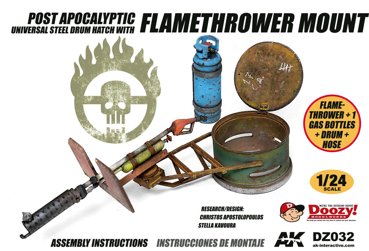 Doozy 1/24 Universal Steel Drum Hatch With Flamethrower Mount