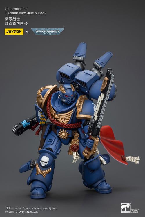 Warhammer 40K Ultramarines Captain with Jump Pack 1/18 Scale Action Figure