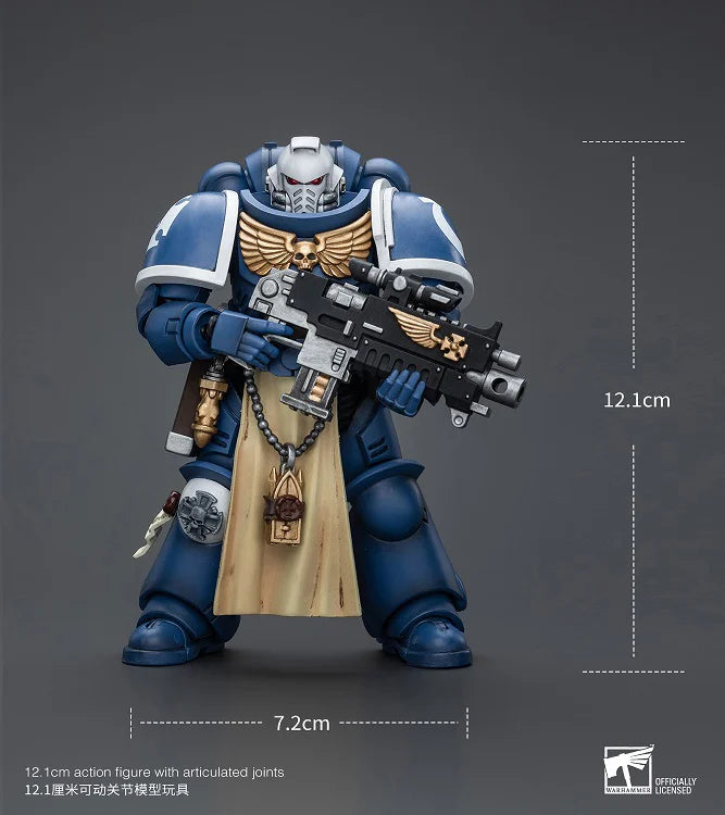 Warhammer 40K Ultramarines Sternguard Veteran with Bolt Rifle 1/18 Scale Action Figure