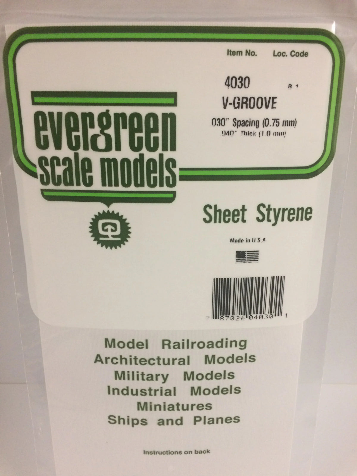 .040 x .030 V-Groove Siding