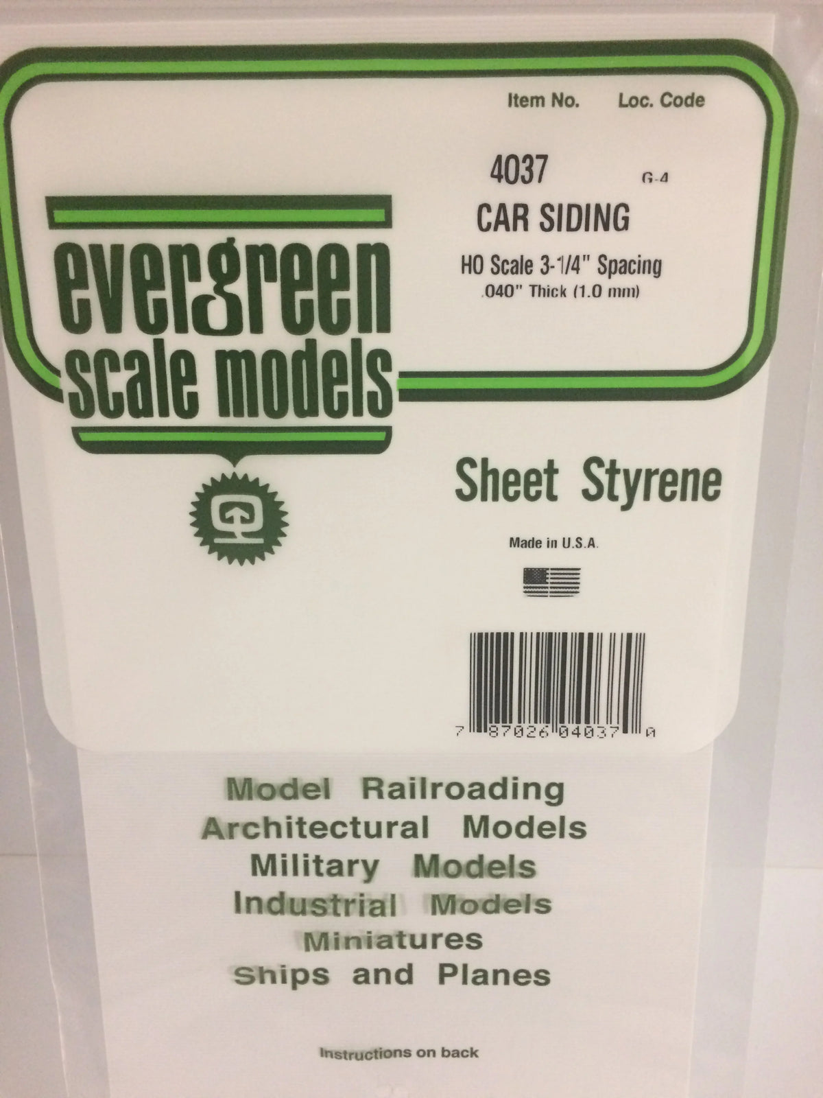 .040 x .037 Freight Car Siding