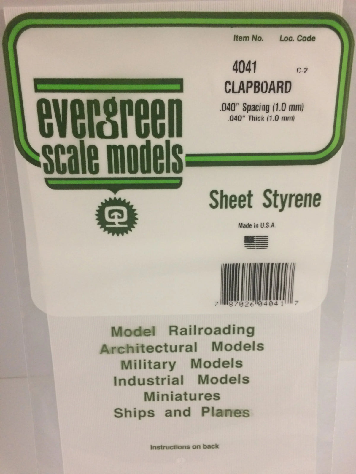 .040 x .040 Clapboard Siding