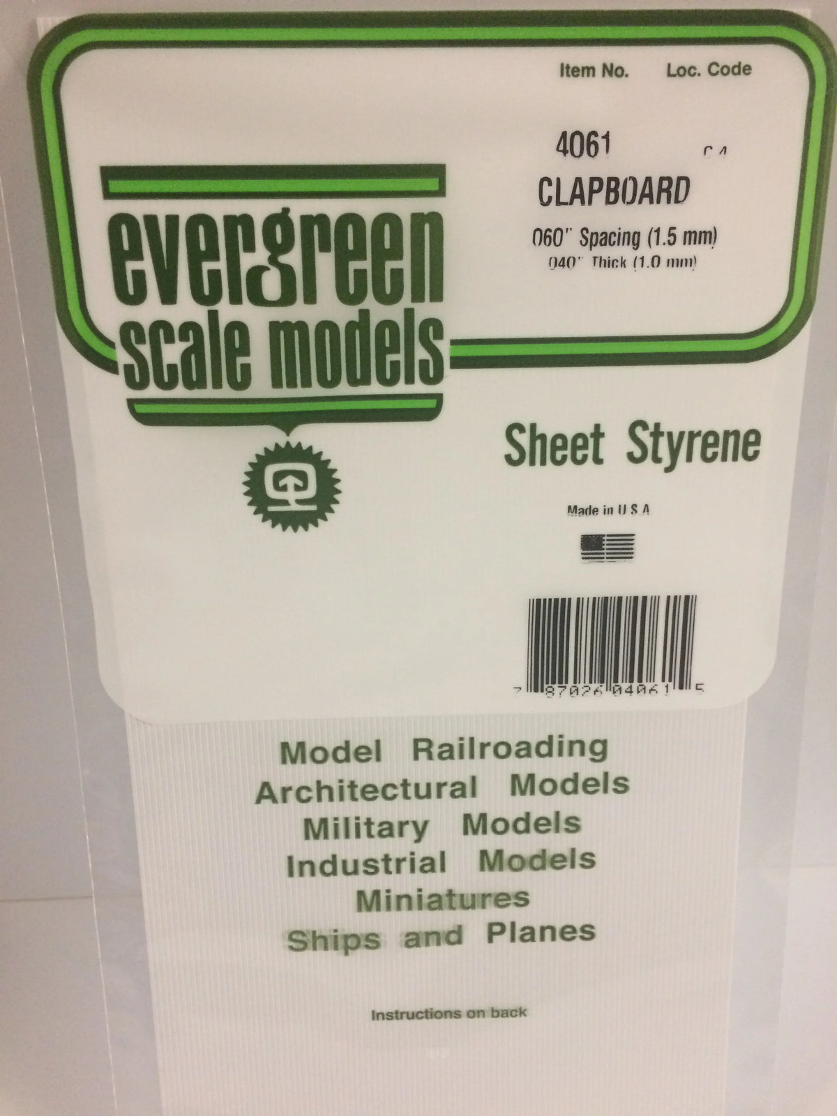.040 x .060 Clapboard Siding