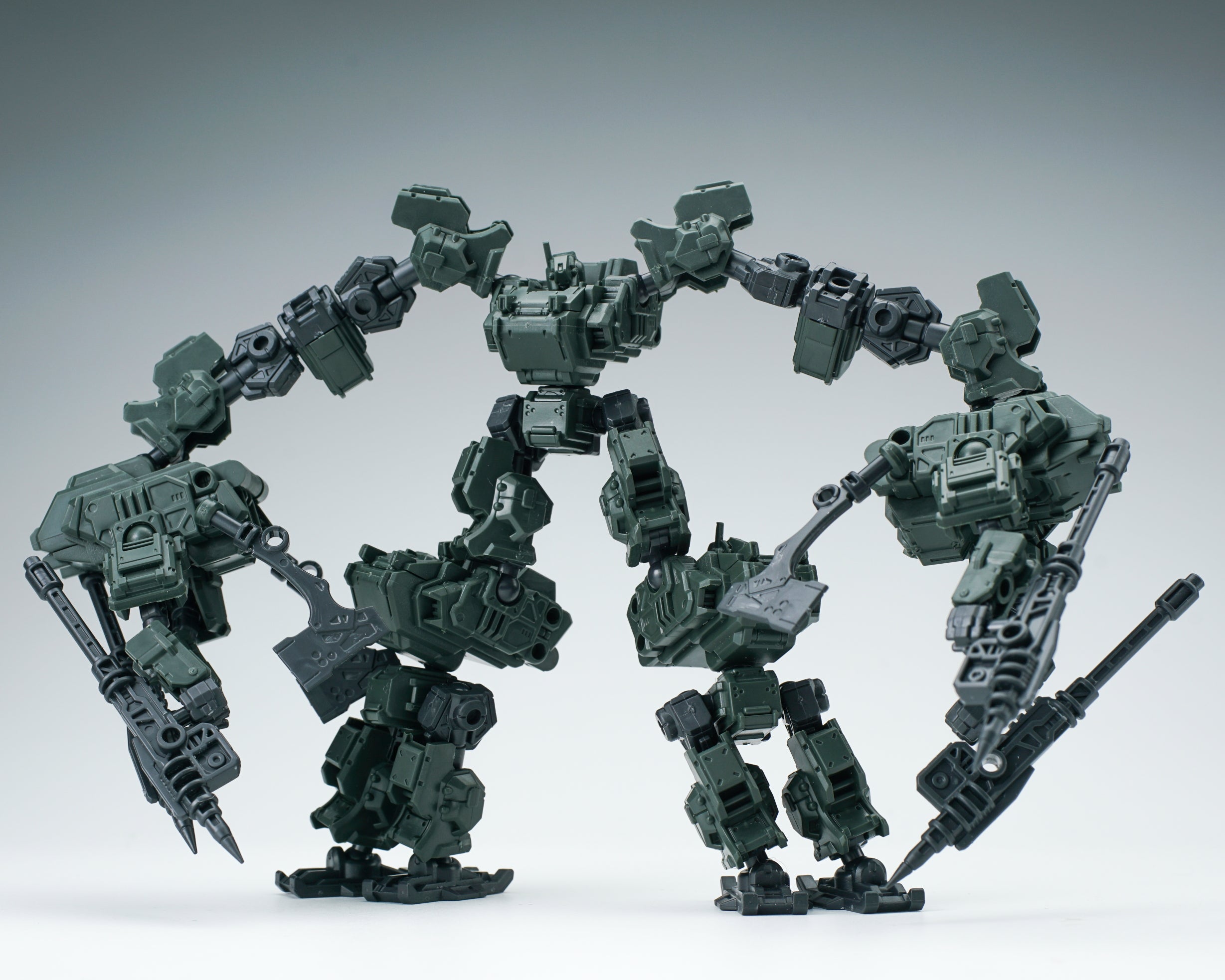 3 Minutes Planning Series Strong Shield Plastic 1/60 Scale Model Kit (Set of 3)