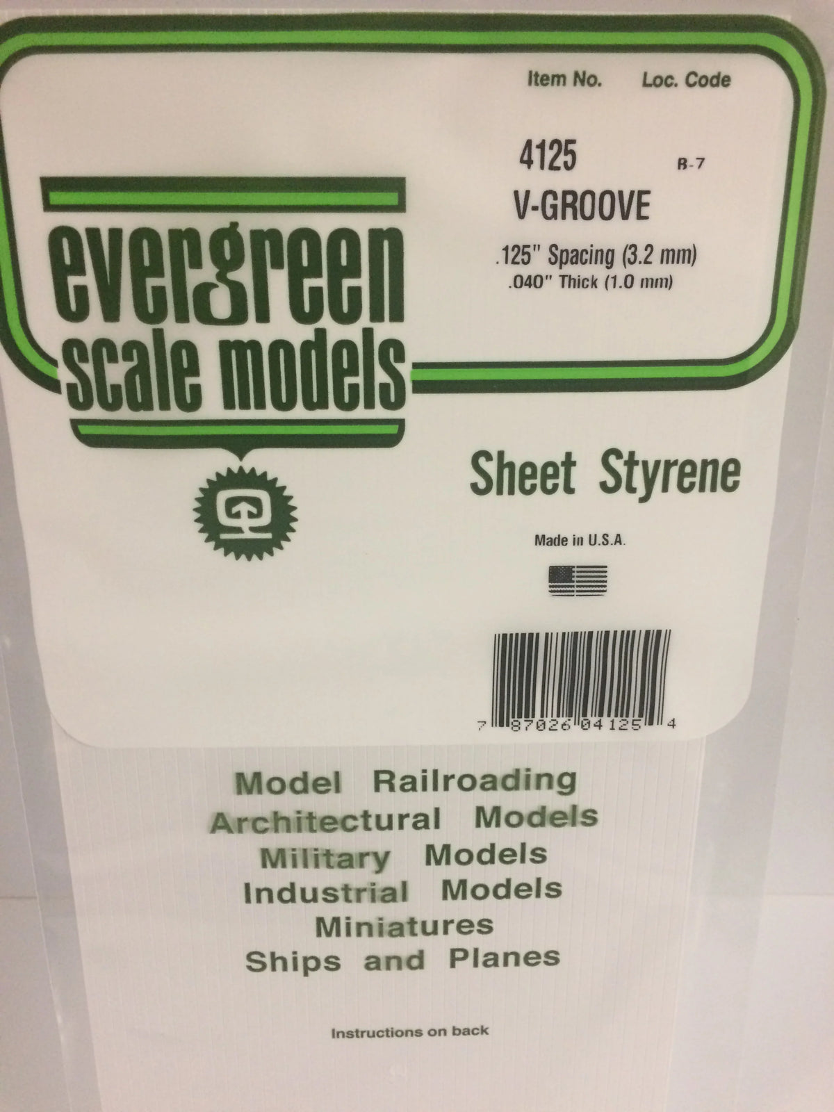 .040 x .125 V-Groove Siding