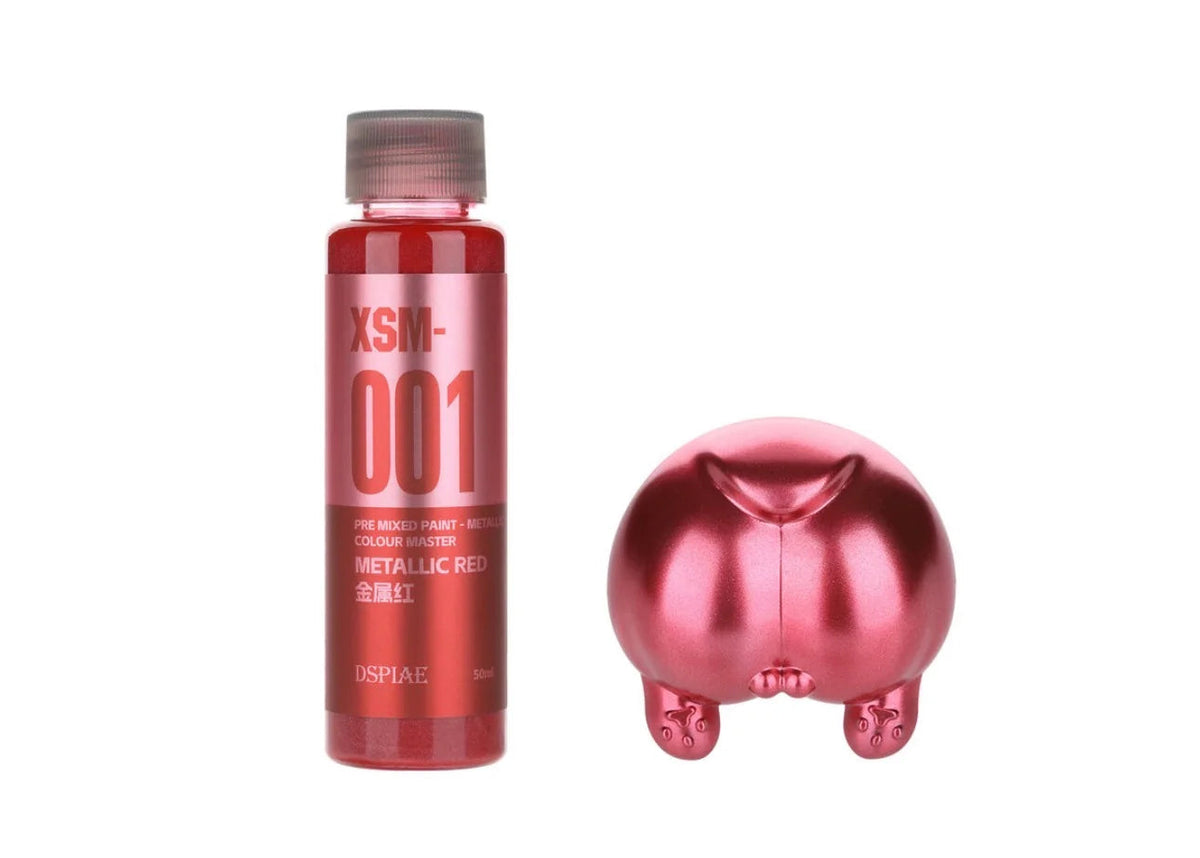 DSPIAE XSM-001 Water Based Pre-Mixed Paint METALLIC RED 50ML