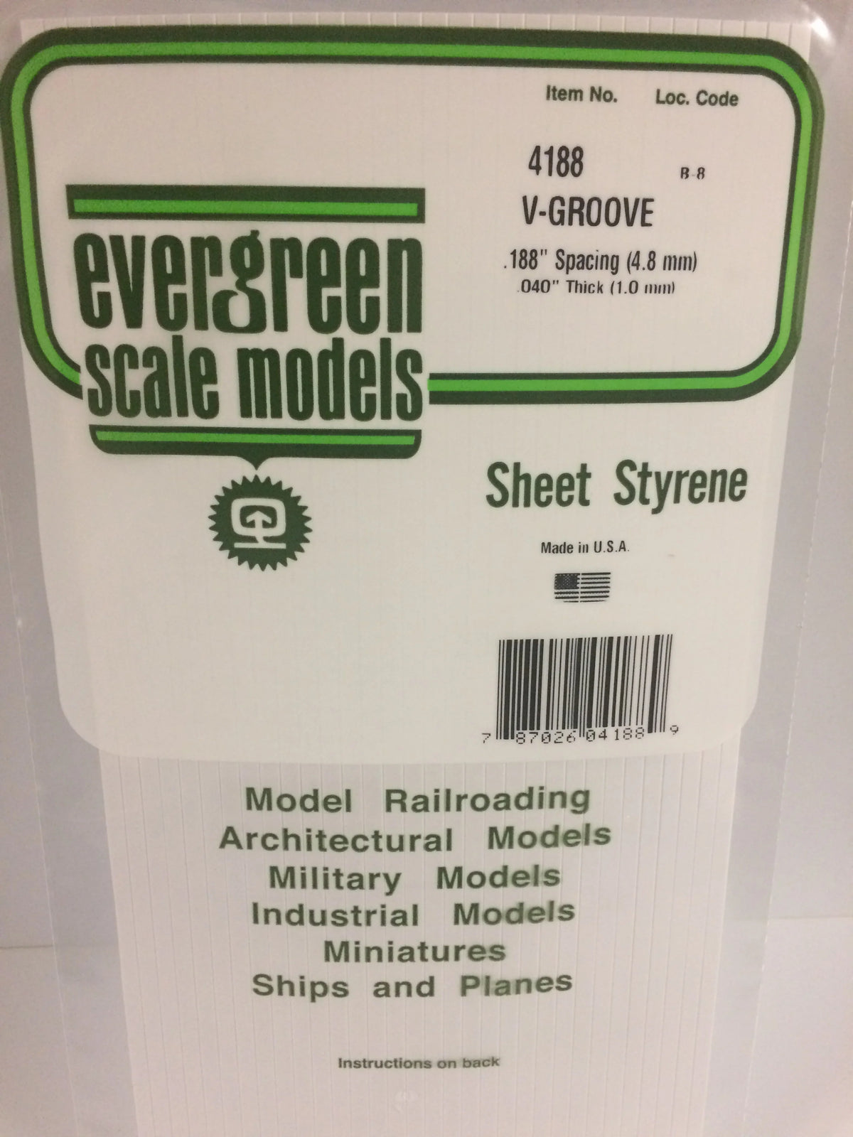 .040 x .188 V-Groove Siding