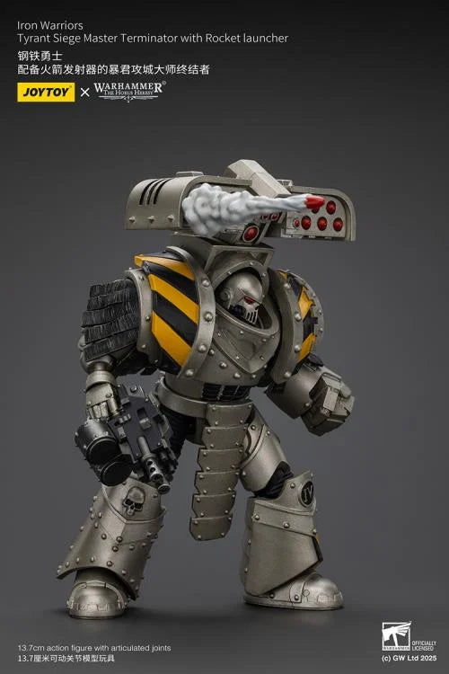 Warhammer The Horus Heresy Iron Warriors Tyrant Siege Master Terminator with Rocket Launcher 1/18 Scale Action Figure