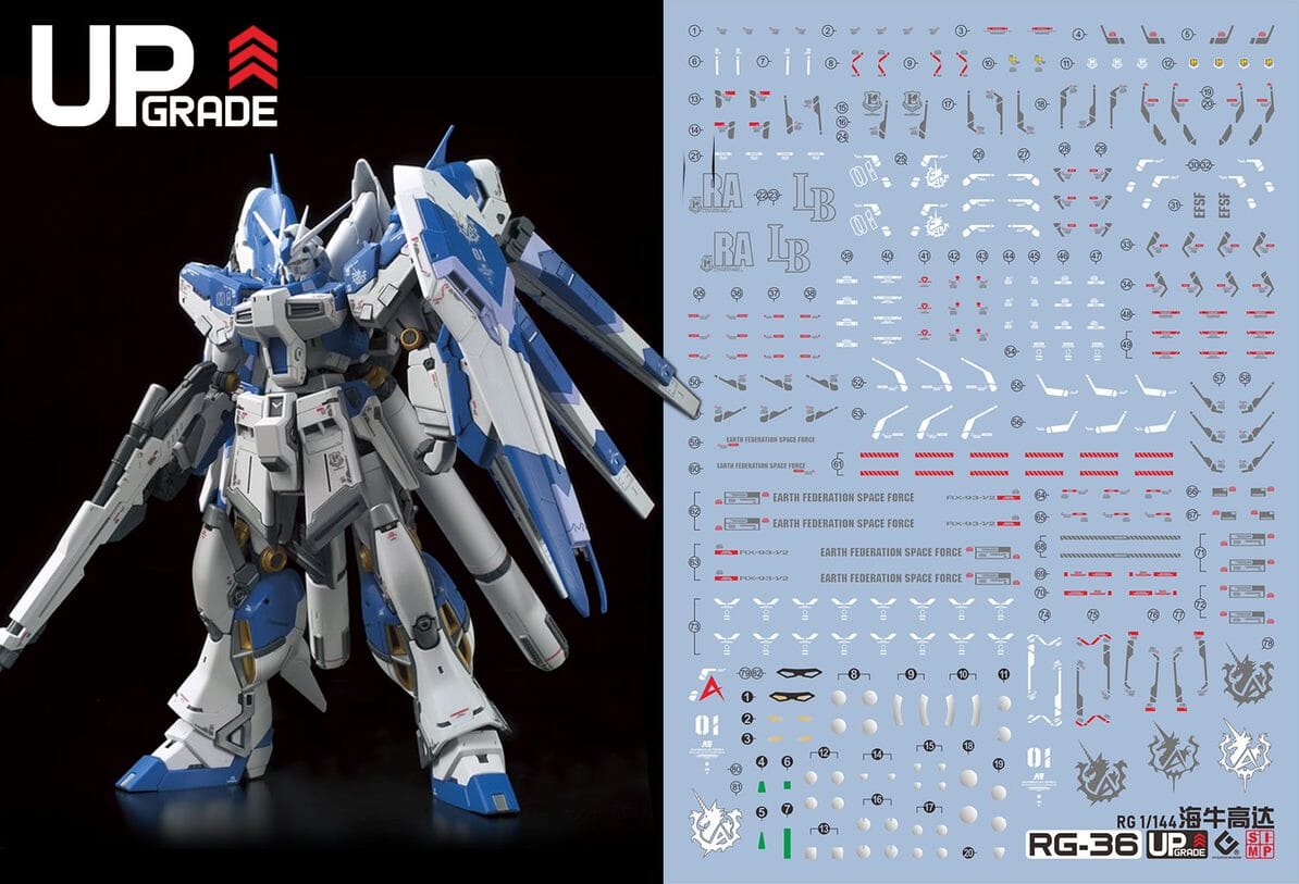 C57 RG Hi-v (Hi-Nu) Gundam Water Slide Decal
