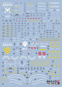 E37 MG 2.0 Char's Zaku II Water Slide Decal