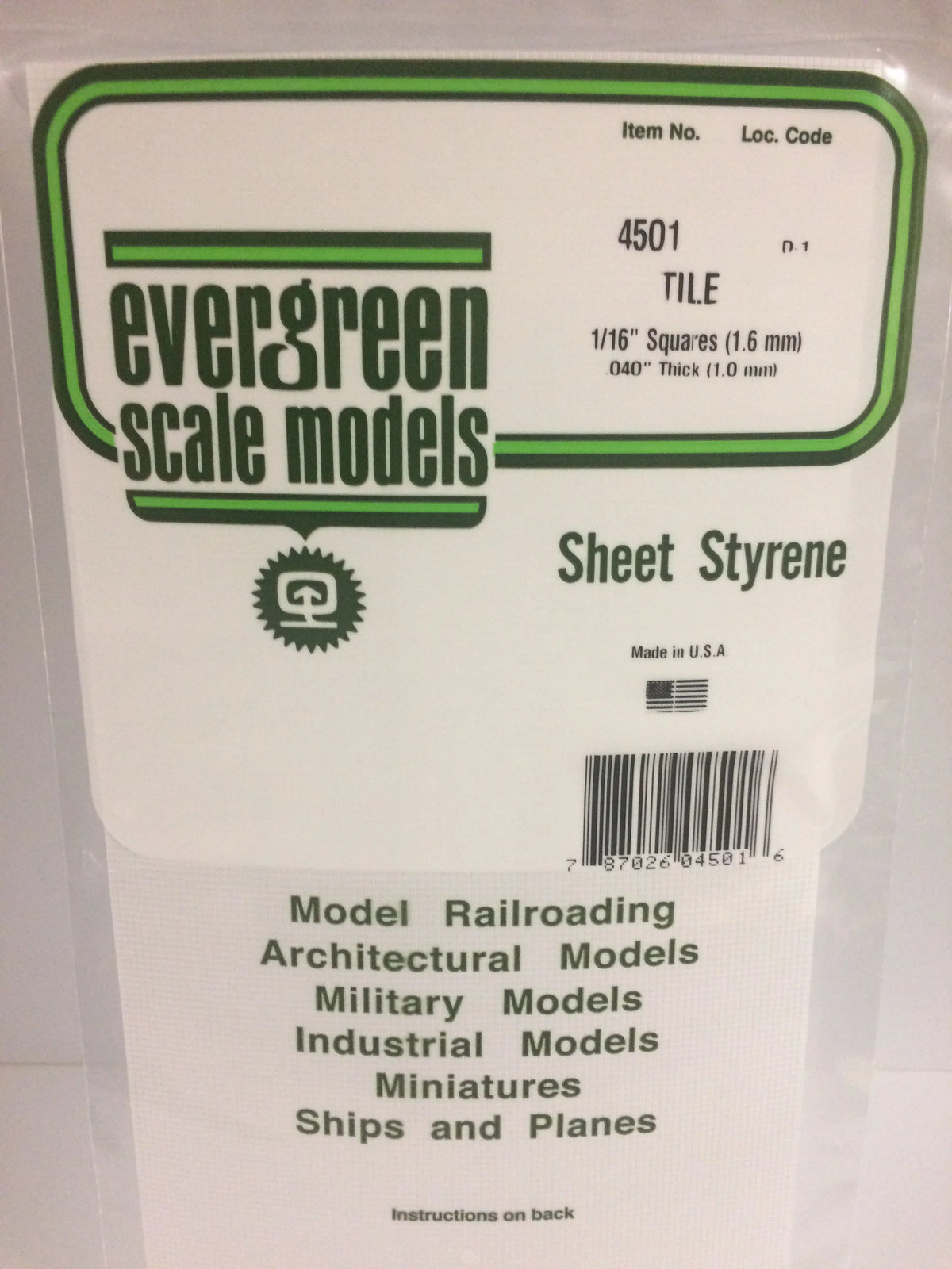1/16" Square Tile Heavy Groove