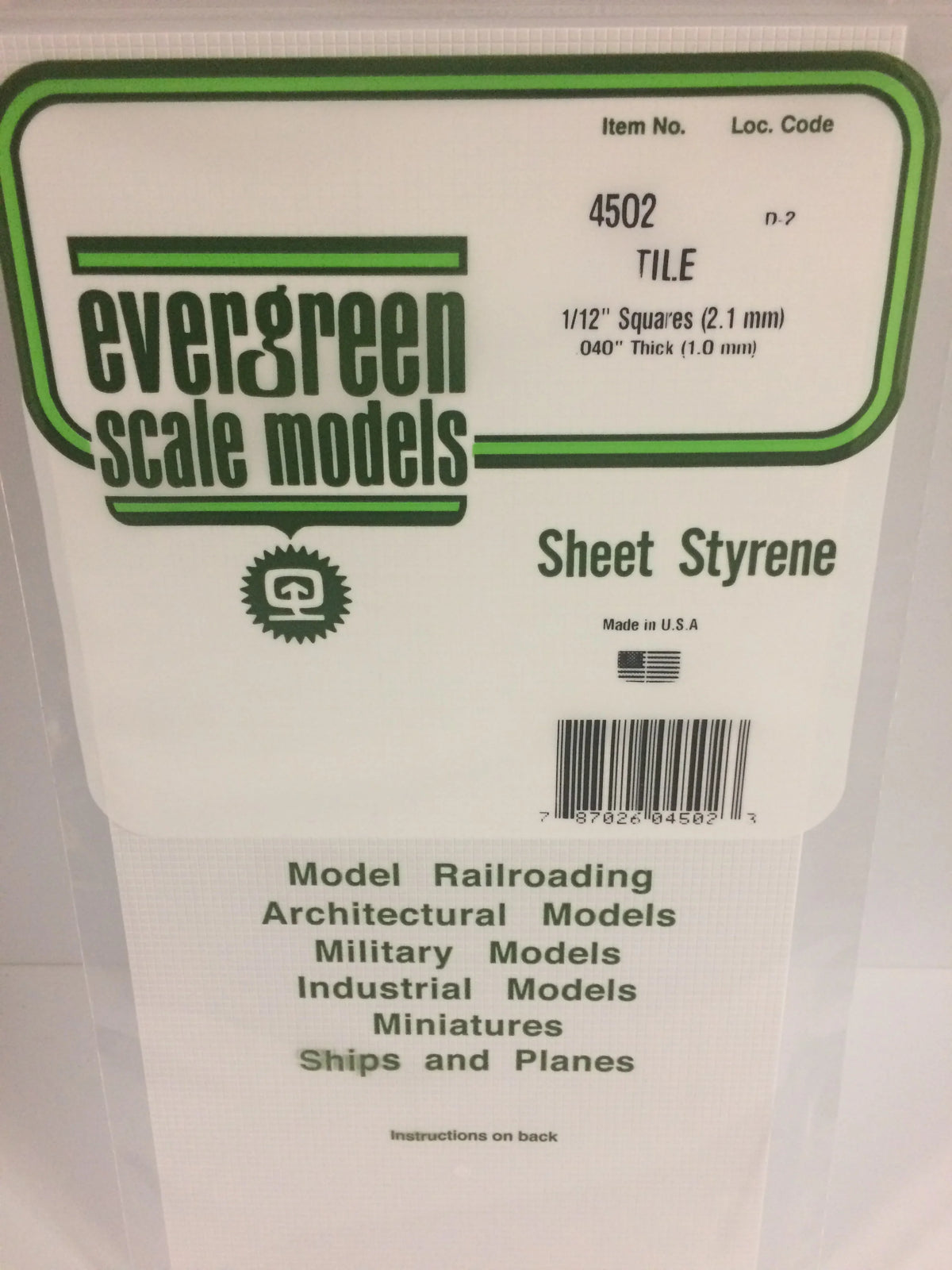 1/12" Square Tile Heavy Groove
