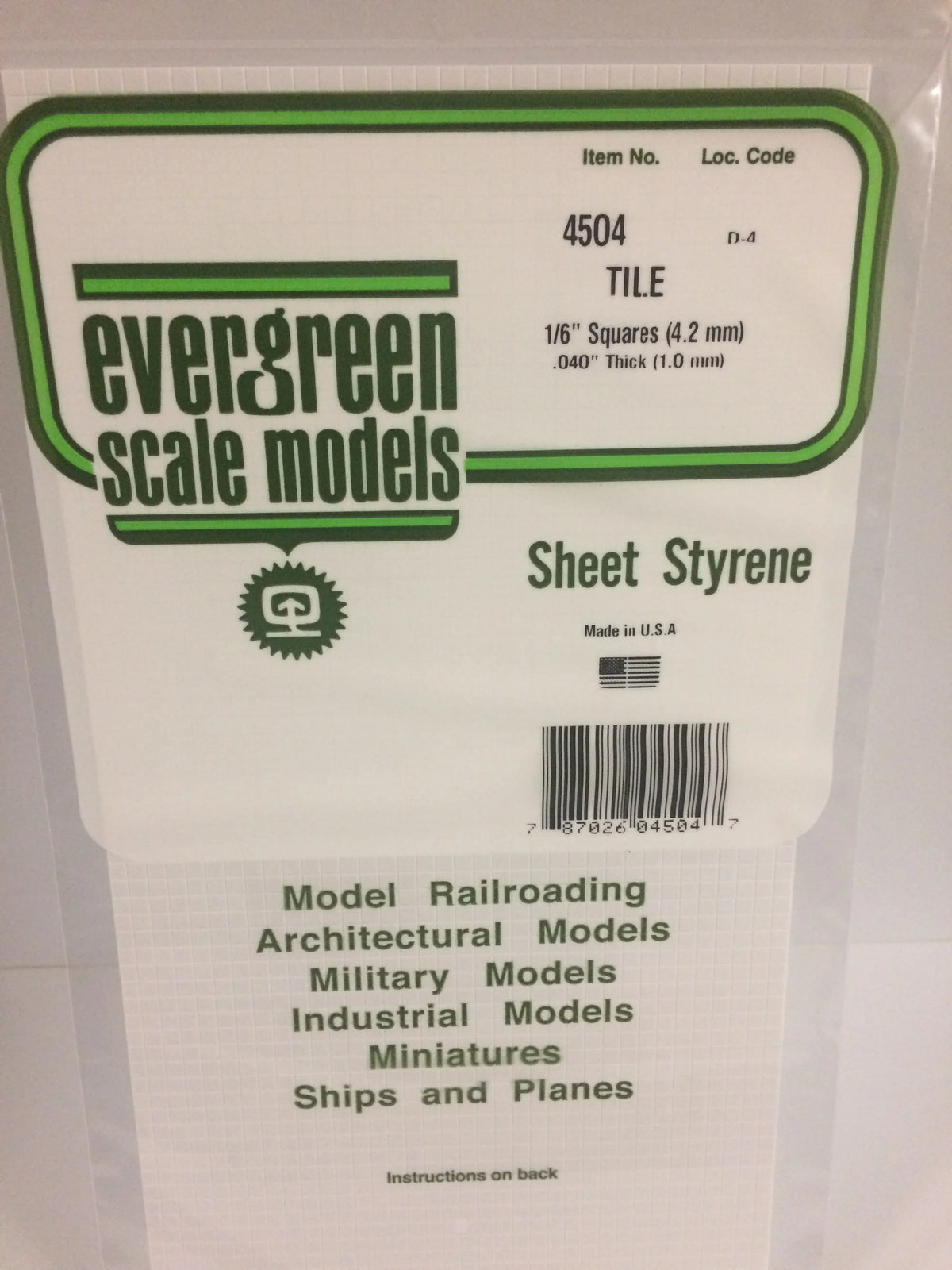 1/6" Square Tile Heavy Groove