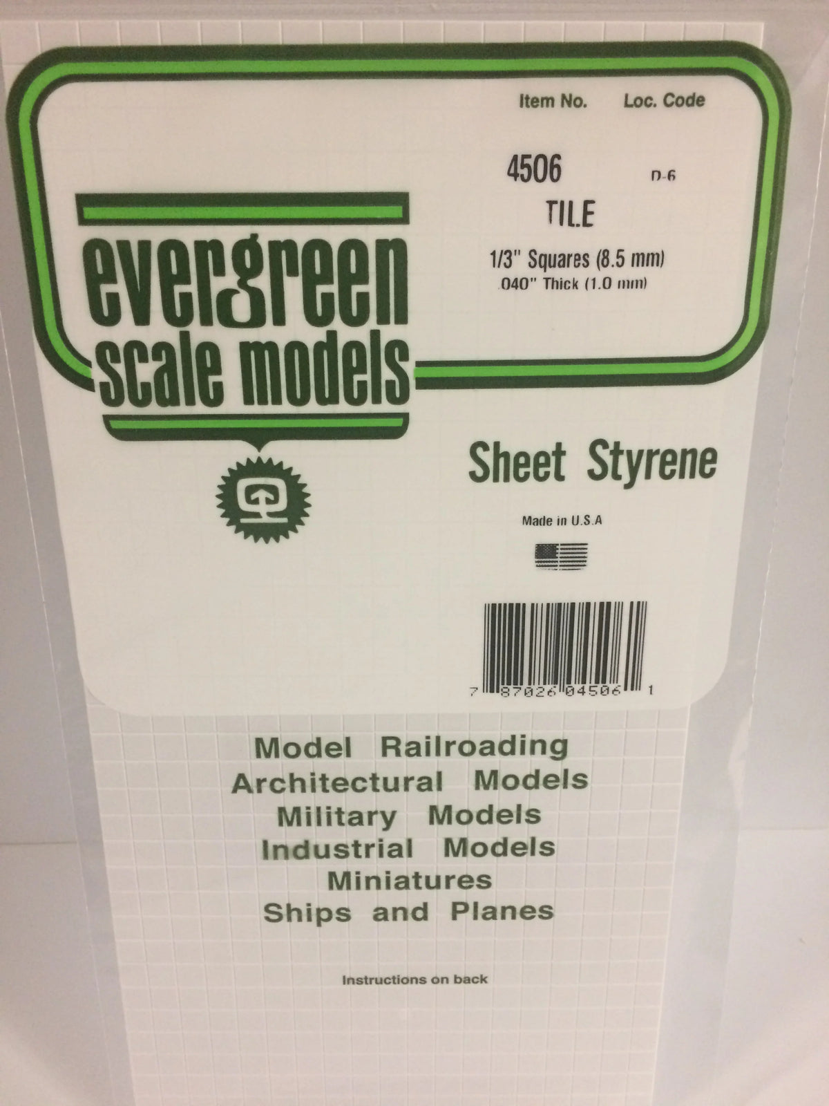 1/3" Square Tile Heavy Groove