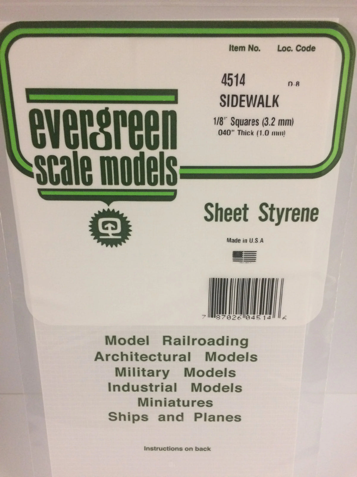 1/8" Sidewalk Light Groove