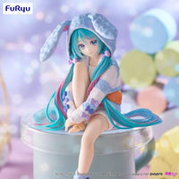 Vocaloid Hatsune Miku (Rabbit Ear Hood Pajama Blue Color Ver.) Noodle Stopper Figure