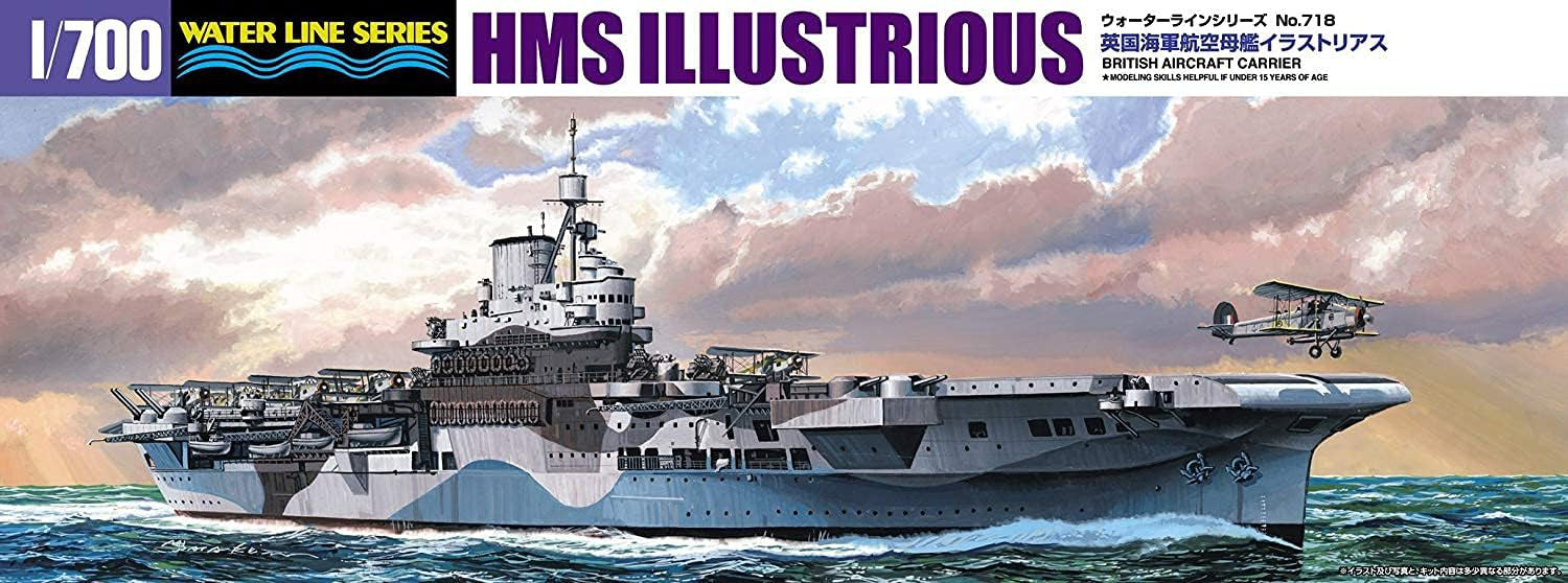 Aoshima 1/700 British Aircraft Carrier HMS ILLUSTRIOUS