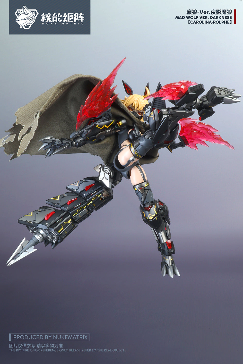 Cyber Forest Fantasy Girls Mad Wolf Ver. Darkness Carolina-Rolphe 1/12 Scale Model Kit