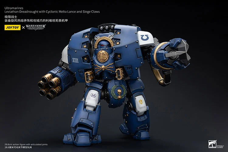 Warhammer The Horus Heresy Ultramarines Leviathan Dreadnought with Cyclonic Melta Lance and Siege Claw 1/18 Scale Action Figure