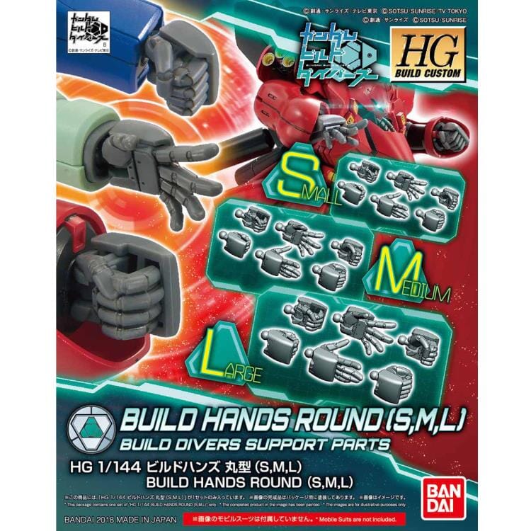 HGBC 1/144 #44 Build Hands Round (S,M,L)