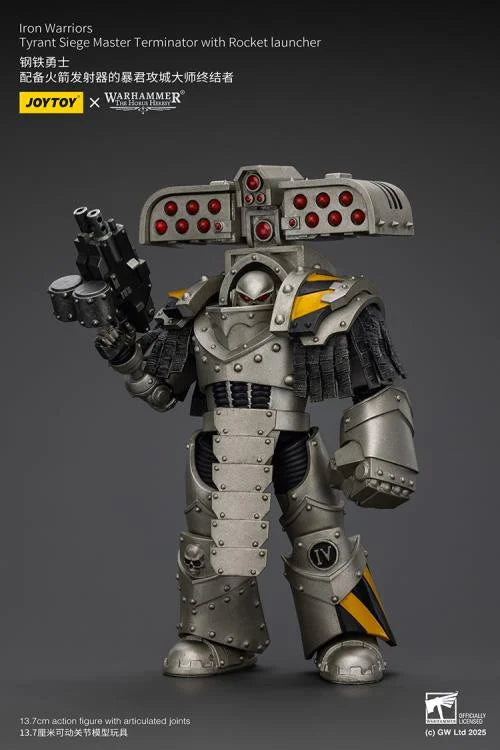 Warhammer The Horus Heresy Iron Warriors Tyrant Siege Master Terminator with Rocket Launcher 1/18 Scale Action Figure