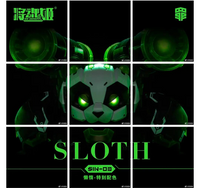 Seven Deadly Sins SIN-03 Sloth with Honey the Bear and Coconut the Rhino Crash 1/10 Scale Model Kit WF Edition