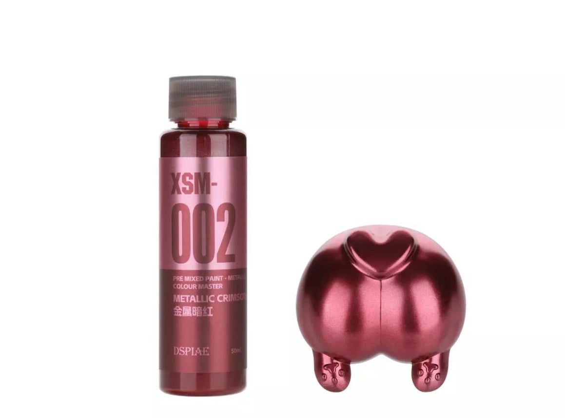 DSPIAE XSM-002 Water Based Pre-Mixed Paint METALLIC CRIMSON 50ML