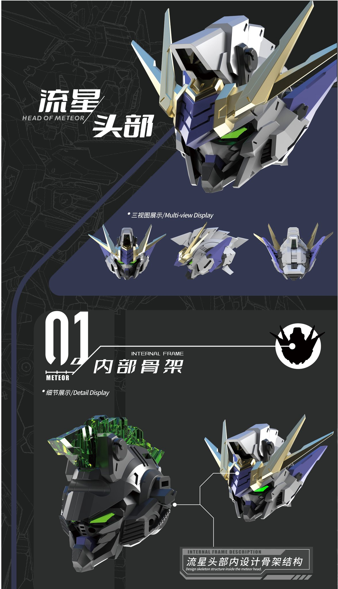 Vientiane Fusion - 02 - Meteor with Maintenance Base and Support Unit Model Kit