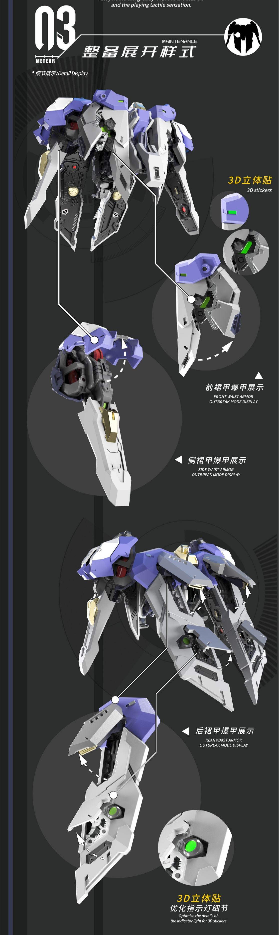 Vientiane Fusion - 02 - Meteor with Maintenance Base and Support Unit Model Kit