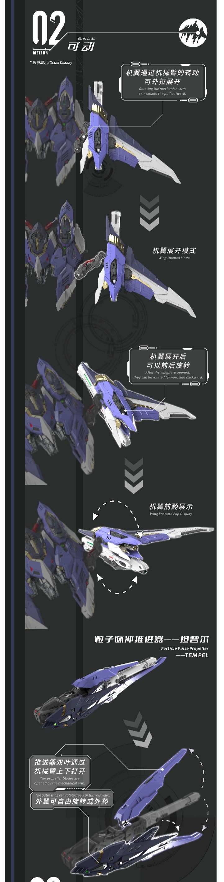 Vientiane Fusion - 02 - Meteor with Maintenance Base and Support Unit Model Kit