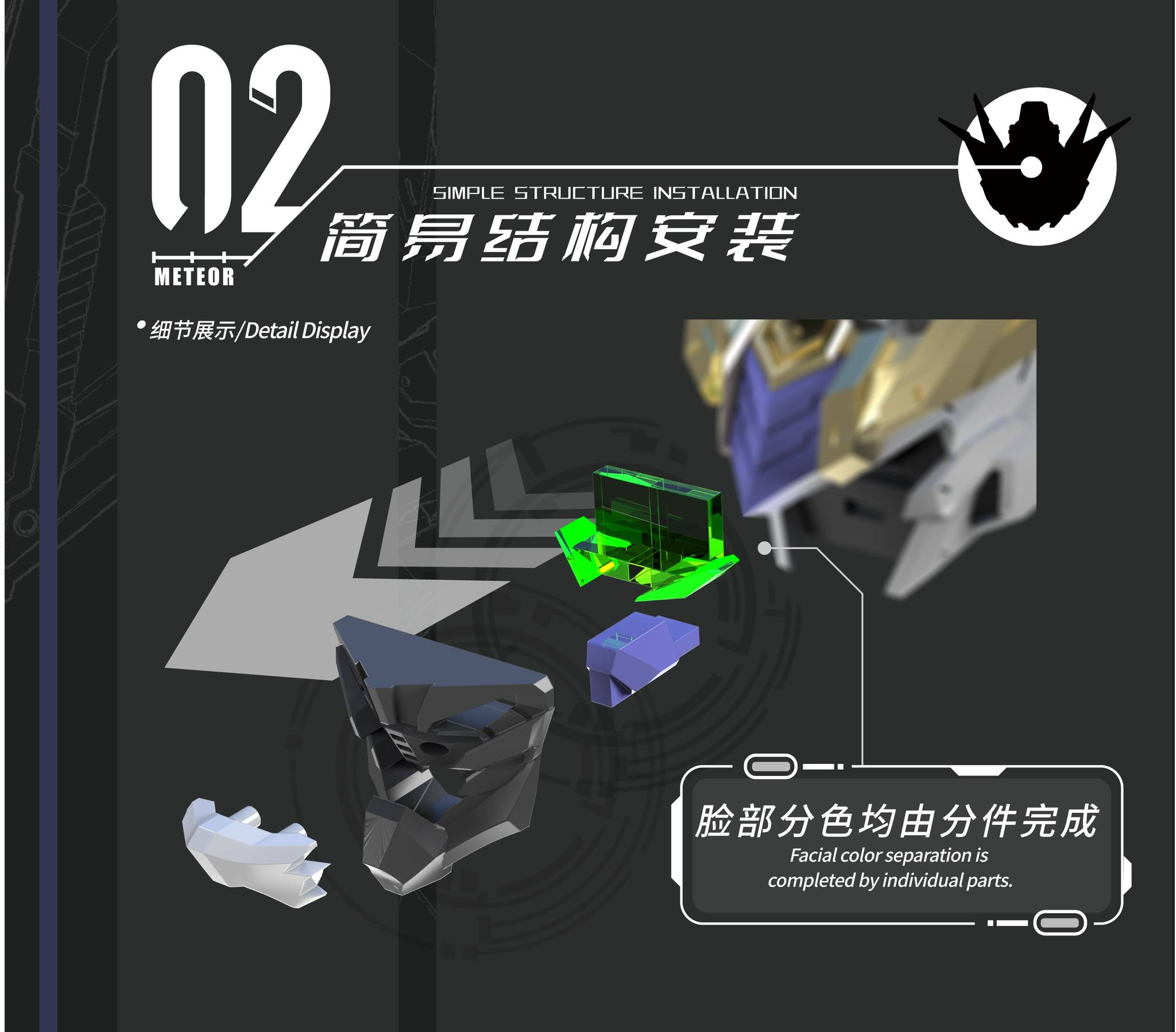 Vientiane Fusion - 02 - Meteor with Maintenance Base and Support Unit Model Kit