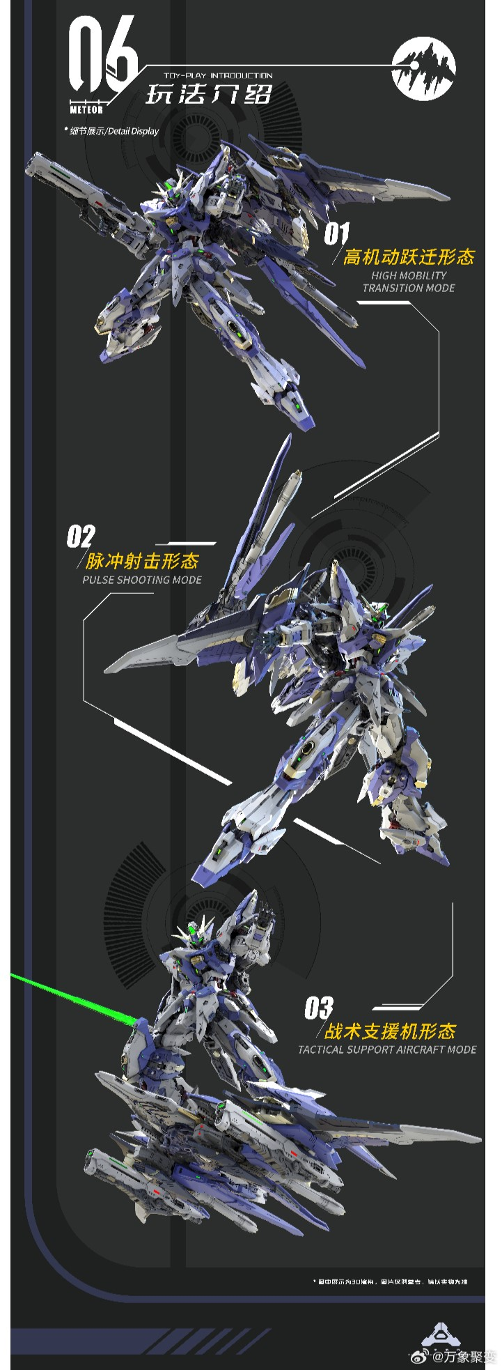 Vientiane Fusion - 02 - Meteor with Maintenance Base and Support Unit Model Kit