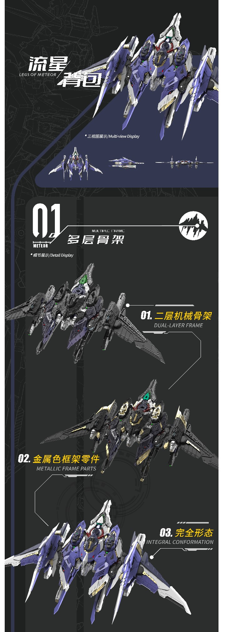 Vientiane Fusion - 02 - Meteor with Maintenance Base and Support Unit Model Kit