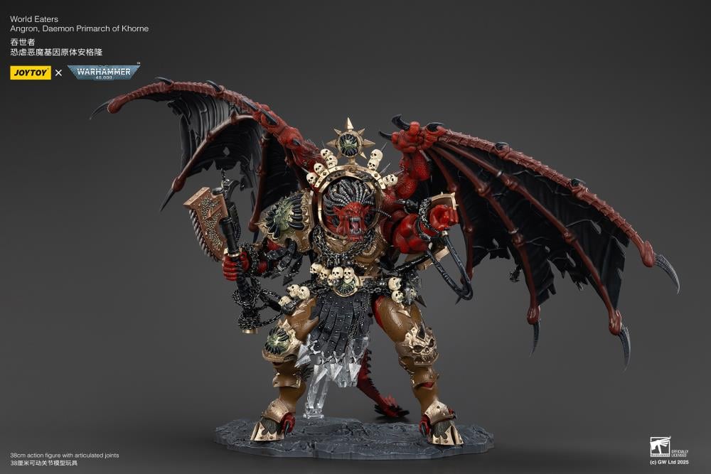 Warhammer 40K World Eaters Angron, Daemon Primarch of Khorne 1/18 Scale Action Figure