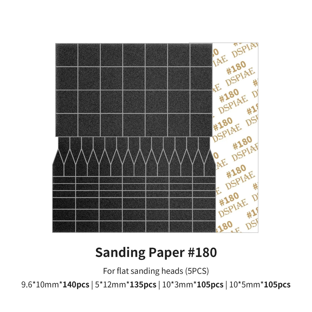 DSPIAE SP-ES01 Sanding Paper for Flat Reciprocating Sanding Head #180
