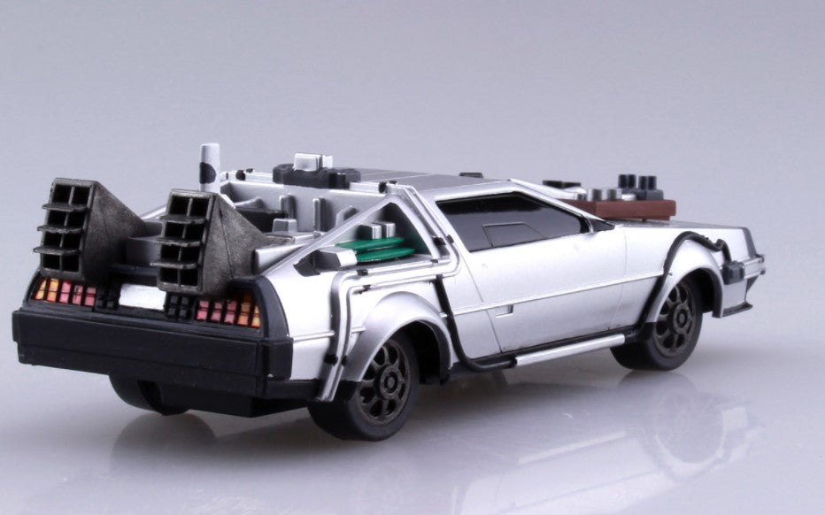 Aoshima Back To The Future 1/43 Pullback DELOREAN from PART 3& Rail road