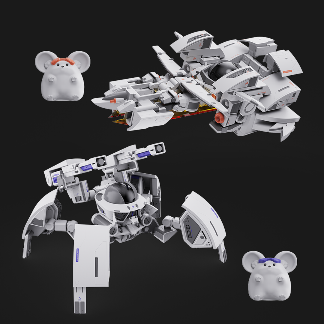 Chinese Zodiac Hidden Fighter in the Noodles Mecha Rat Model Kit Chinese Zodiac Hidden Fighter in the Noodles Mecha Rat Model Kit