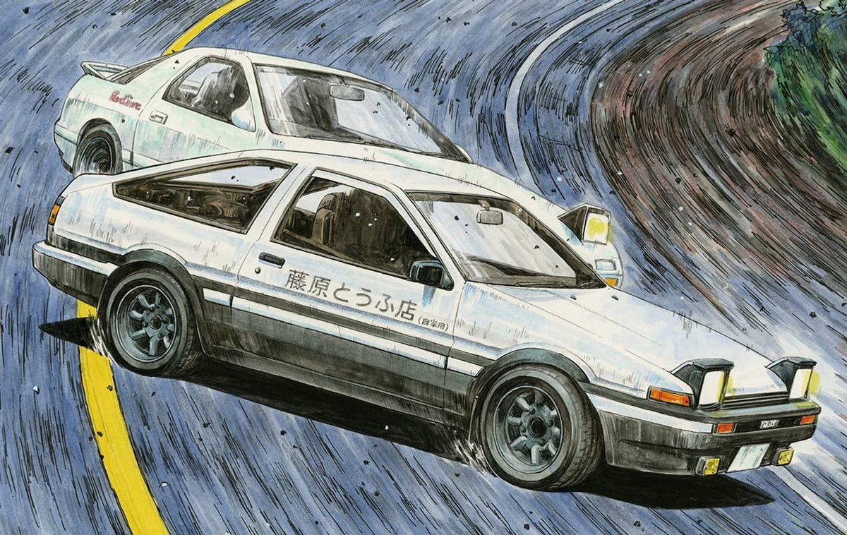 Fujimi 1/24 Initial D, Toyota Sprinter Trueno AE86 (Fujiwara Takumi Ver.) Early Type 1600GT APEX (w/Character Acrylic Stand) ISD-001 EX-1