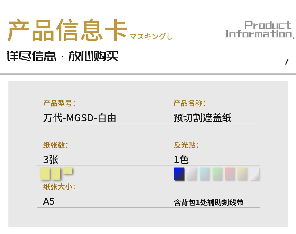 MGSD Freedom Gundam Pre-Cut Masking Set