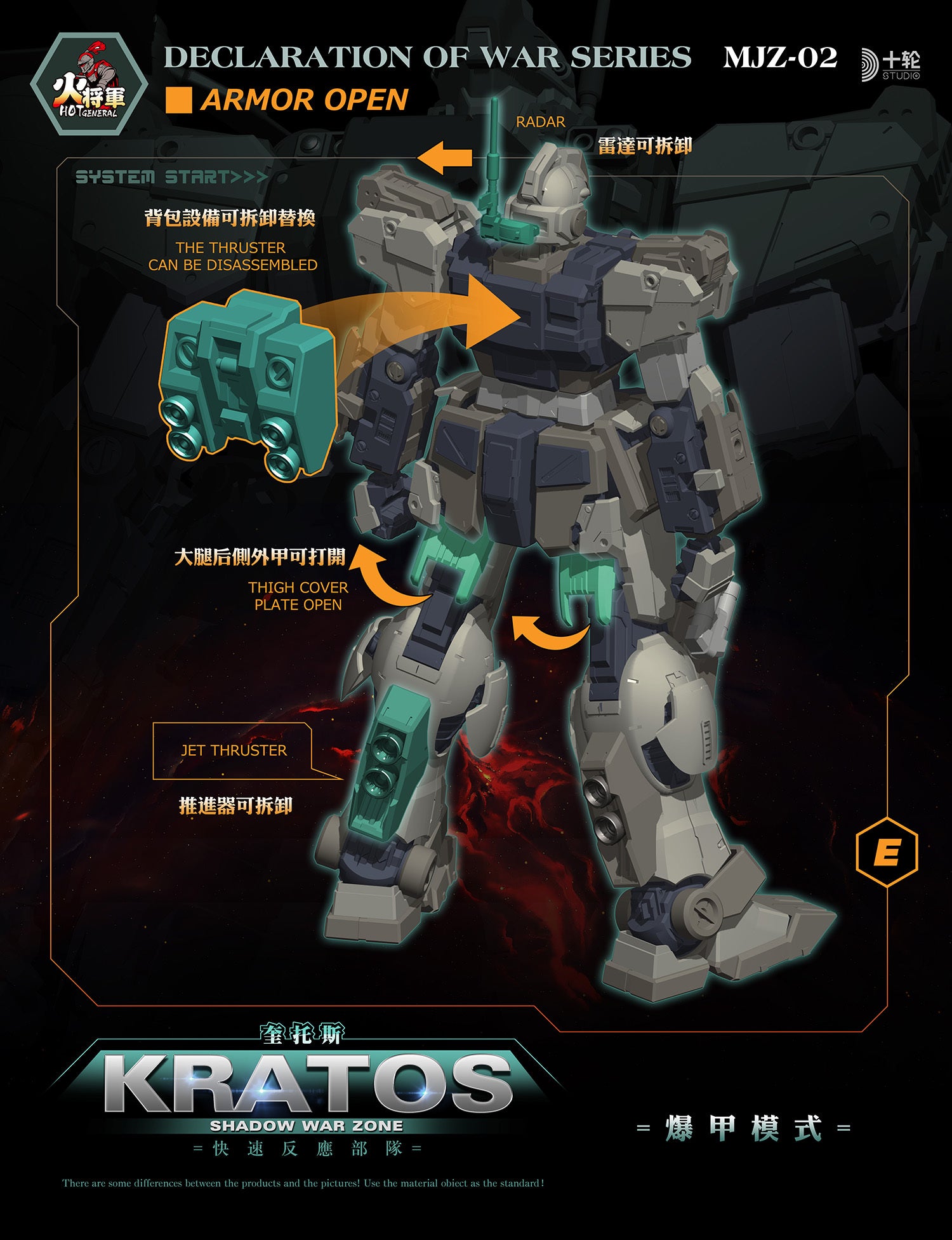 Declaration of War MJZ-02 Shadow War Zone (Normal Ver.) 1/100 Scale Action Figure