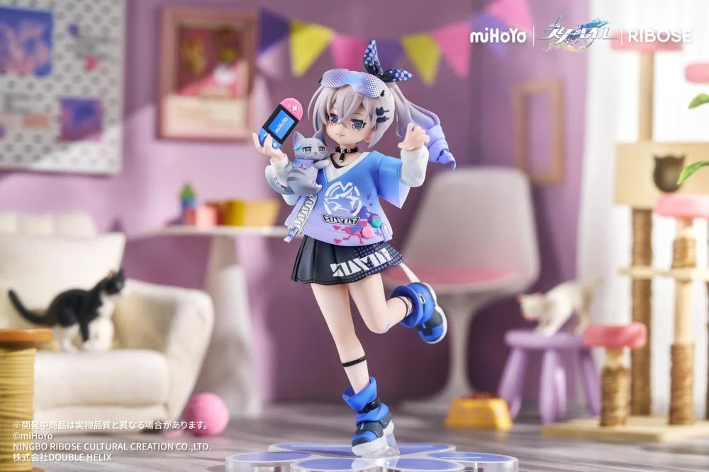 Honkai Star Rail Rise Up+ Chibi Cat Series Silver Wolf Figure